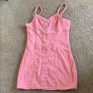 Pink corduroy dress